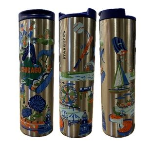 (NWT) Starbucks Chicago Been There Series 16 Oz Stainless Steel Tumbler Limited